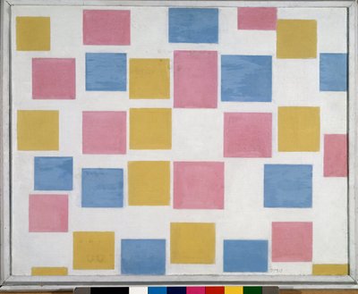 Composição com cores Pintura por Piet Mondrian de Piet Mondrian